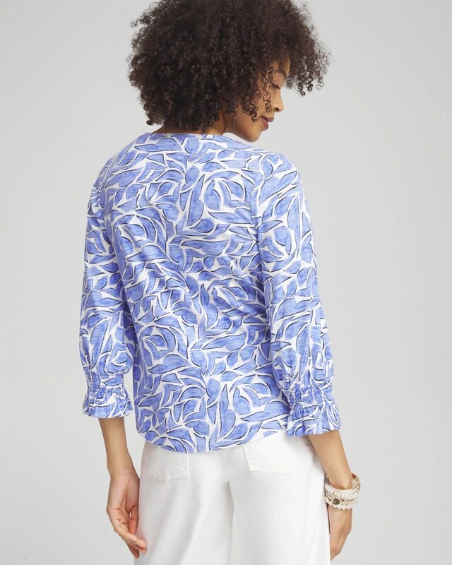 Modern Smocked 3/4 Sleeve Tee - image 3